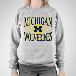 Michigan Diamond Victory JA BTB Fleece Crewneck - Oxford