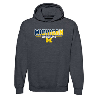 Michigan Wrestling Top Flight Hoodie - Dark Heather