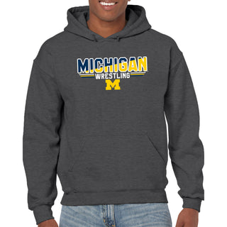 Michigan Wrestling Top Flight Hoodie - Dark Heather