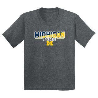 Michigan Lacrosse Top Flight Youth T-Shirt - Dark Heather