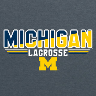 Michigan Lacrosse Top Flight Long Sleeve T-Shirt - Dark Heather