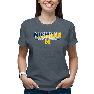 Michigan Women's Gymnastics Top Flight T-Shirt - Dark Heather