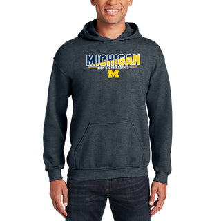 Michigan Men's Gymnastics Top Flight Hoodie - Dark Heather