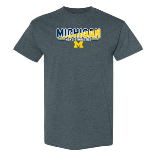 Michigan Men's Gymnastics Top Flight T-Shirt - Dark Heather