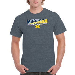 Michigan Men's Gymnastics Top Flight T-Shirt - Dark Heather