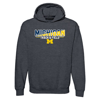 Michigan Track & Field Top Flight Hoodie - Dark Heather