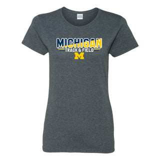 Michigan Track & Field Top Flight Women's T-Shirt - Dark Heather
