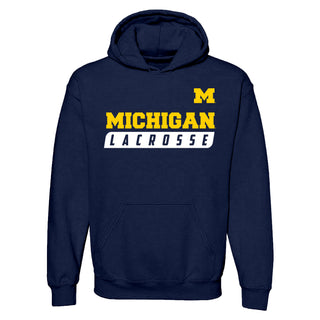 Michigan Lacrosse Slant Hoodie - Navy