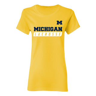 Michigan Lacrosse Slant Women's T-Shirt - Daisy