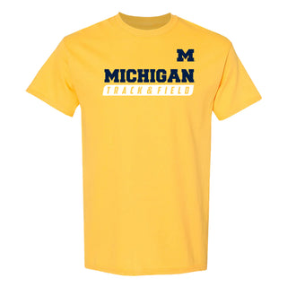 Michigan Track & Field Slant T-Shirt - Daisy