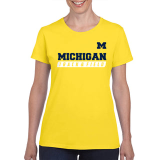 Michigan Track & Field Slant Women's T-Shirt - Daisy