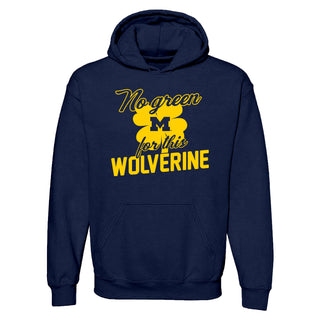 Michigan No Green For This Wolverine Script Hoodie - Navy