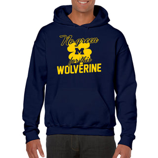 Michigan No Green For This Wolverine Script Hoodie - Navy