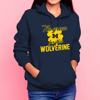 Michigan No Green For This Wolverine Script Hoodie - Navy