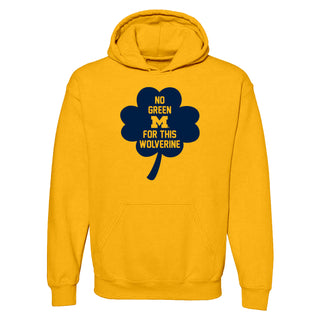 Michigan No Green For This Wolverine Clover Hoodie - Gold