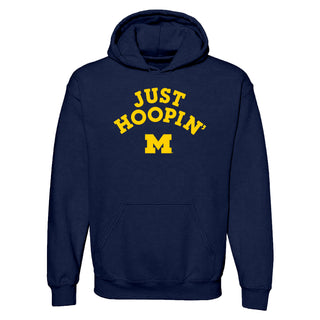 Michigan Wolverines Just Hoopin' Hoodie - Navy