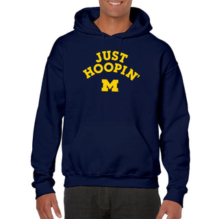 Michigan Wolverines Just Hoopin' Hoodie - Navy