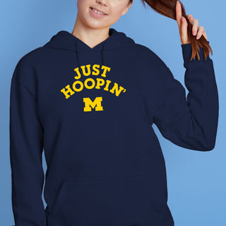 Michigan Wolverines Just Hoopin' Hoodie - Navy