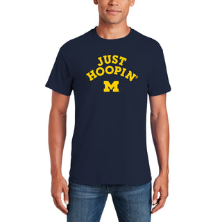 Michigan Wolverines Just Hoopin' T-Shirt - Navy