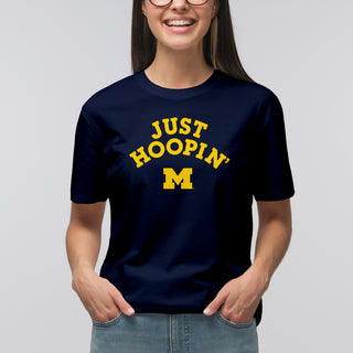 Michigan Wolverines Just Hoopin' T-Shirt - Navy