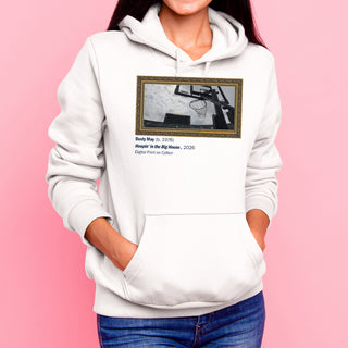 Michigan Hoopin' in the Big House Hoodie - White