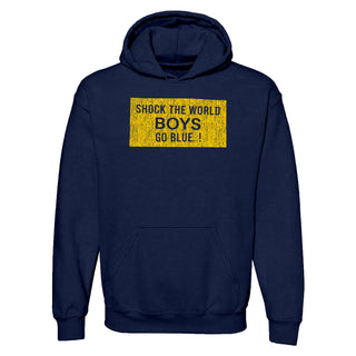 Michigan Wolverines Distressed Shock the World Hoodie - Navy