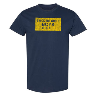 Michigan Wolverines Distressed Shock the World T-Shirt - Navy