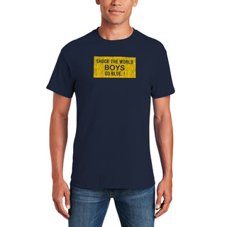Michigan Wolverines Distressed Shock the World T-Shirt - Navy