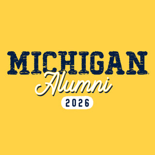 Michigan Alumni Vintage Tag 2026 T-Shirt - Maize