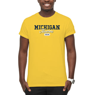 Michigan Alumni Vintage Tag 2026 T-Shirt - Maize
