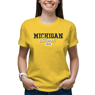 Michigan Alumni Vintage Tag 2026 T-Shirt - Maize