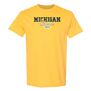 Michigan Alumni Vintage Tag 2029 T-Shirt - Maize