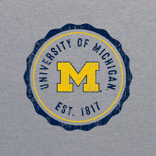 Michigan Wavy Seal CVC T-Shirt - Athletic Heather
