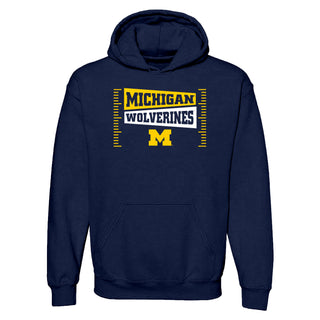 Michigan Wolverines Football Field Block Hoodie - Navy