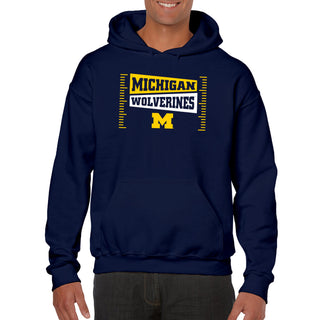 Michigan Wolverines Football Field Block Hoodie - Navy