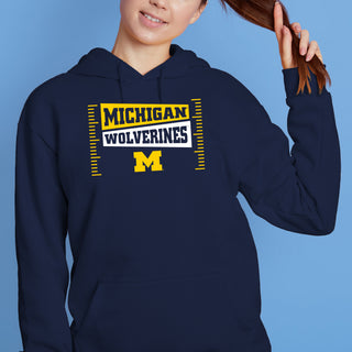Michigan Wolverines Football Field Block Hoodie - Navy