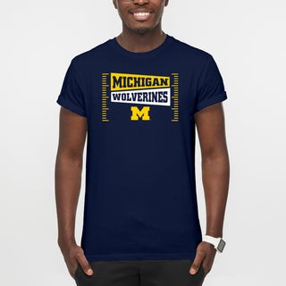Michigan Wolverines Football Field Block T-Shirt - Navy