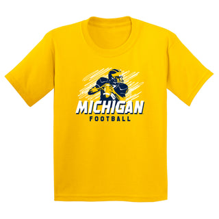 Michigan Football Action Youth T-Shirt - Daisy