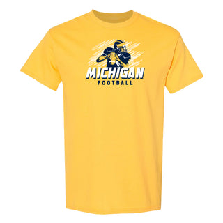 Michigan Football Action T-Shirt - Daisy