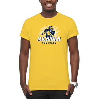 Michigan Football Action T-Shirt - Daisy