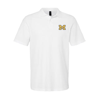 Michigan Block M Outline EMB Softstyle Pique Polo