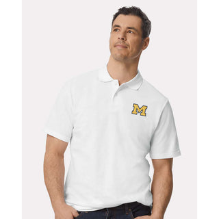 Michigan Block M Outline EMB Softstyle Pique Polo
