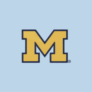 Michigan Block M Outline EMB Youth Dryblend Jersey Polo