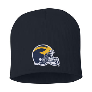 Michigan Football Helmet EMB Knit Beanie - Navy