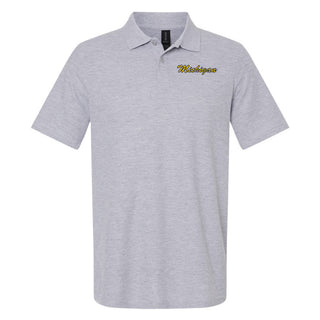 Michigan Script Wordmark LC Softstyle Pique Polo
