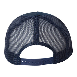 Michigan Initial Wordmark Five-Panel Trucker Hat - Navy