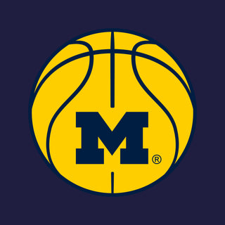 Michigan Basketball Outline LC EMB BTB Quarter Zip Sweatshirt - Navy
