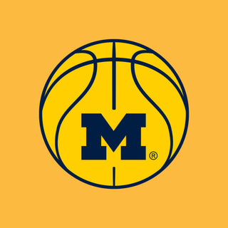 Michigan Basketball Outline LC EMB Polo - Gold