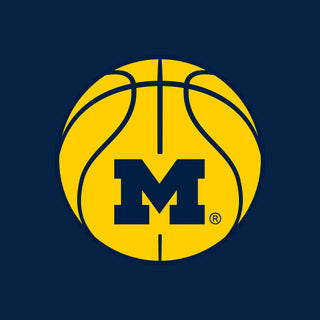 Michigan Basketball Outline LC EMB Polo - Navy