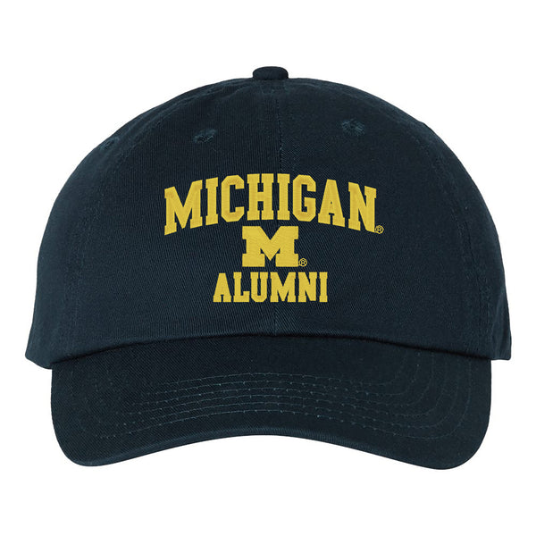 Michigan Wolverines Relaxed Twill Hat Arch Logo ALUMNI in Blue